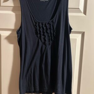 Vineyard Vines Navy Blue  Ruffle scoop neck Tank Top size large